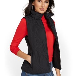 Black Puffer Vest New York & Company